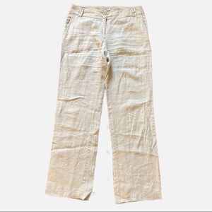 H&M 100% Linen Wide Leg Pants Women’s Summer Trousers Size 6